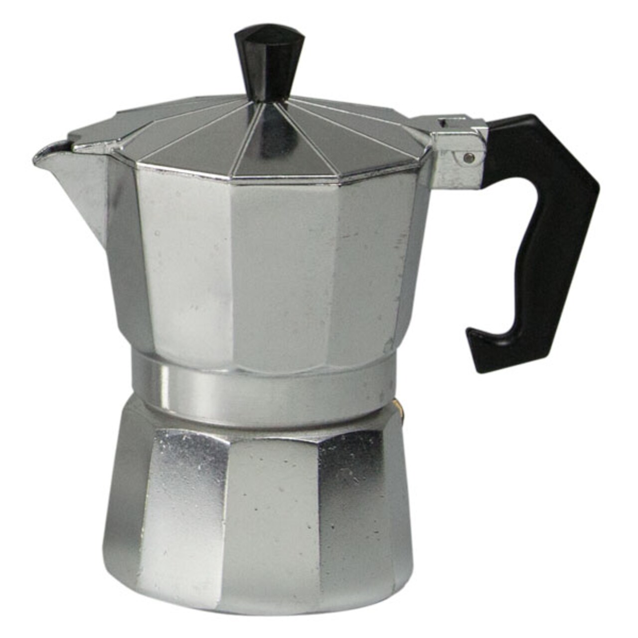 Home Basics 3 Cup Demitasse Shot Aluminum Stovetop Espresso Maker, Grey